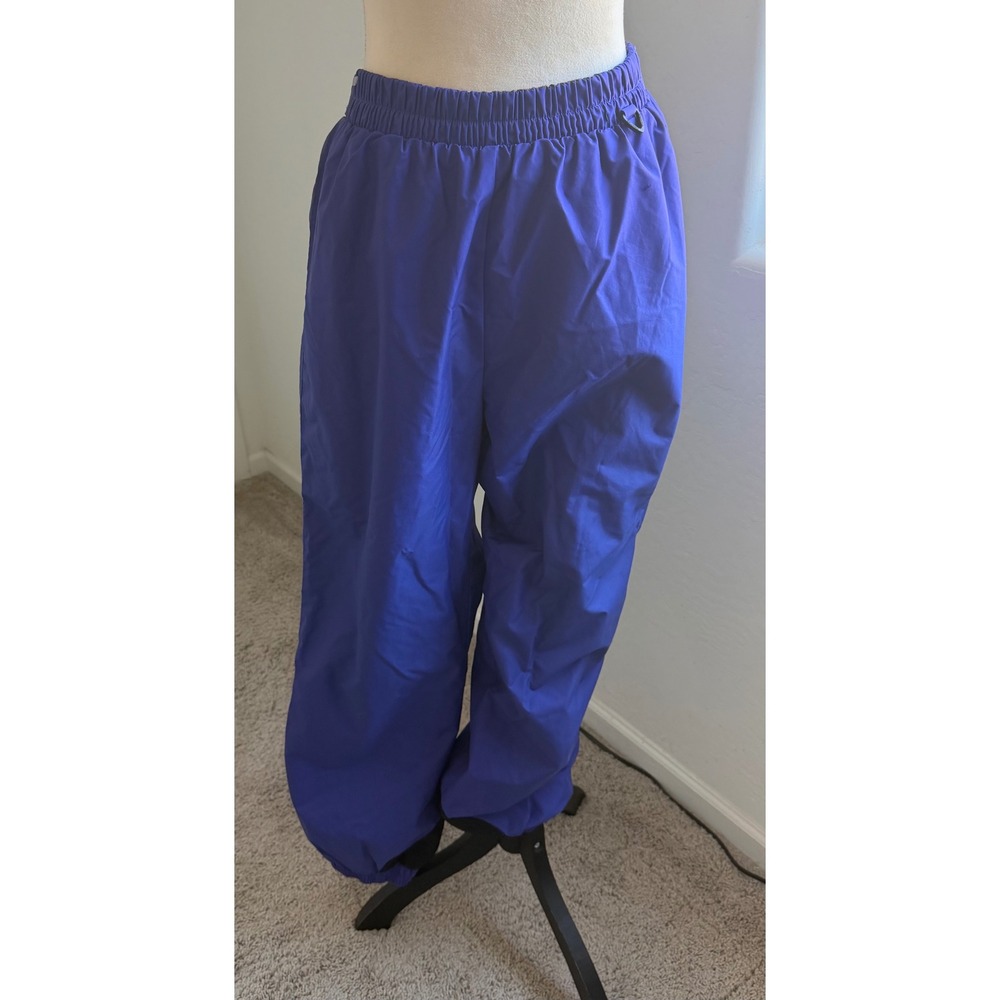 Columbia Purple Vintage 90s Elastic Waist Snaps Insulated Skiing Snow Pants Sz L